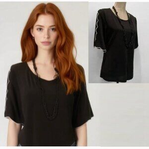 CALVIN Klein Black Short Sleeve Top​​​